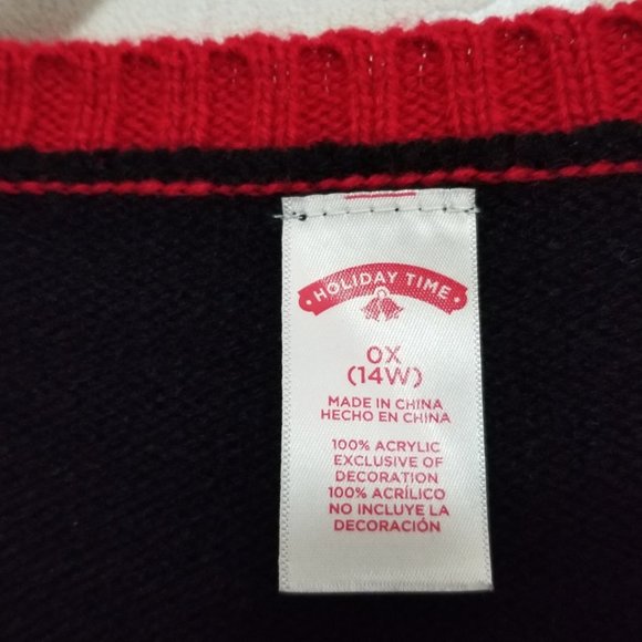 Holiday Time Christmas Theme Tunic Sweater w/ Pug - Picture 4 of 4